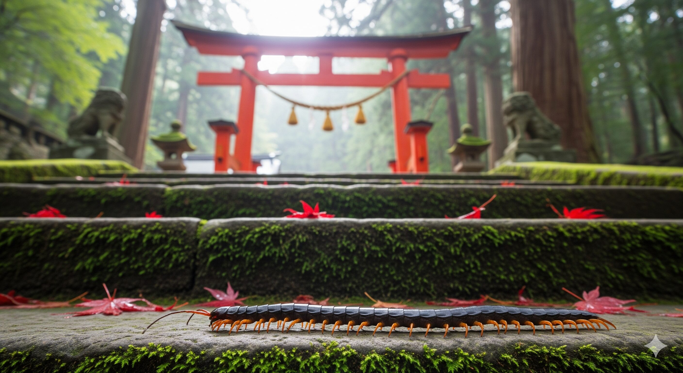 神社のムカデは神様からの歓迎サイン？